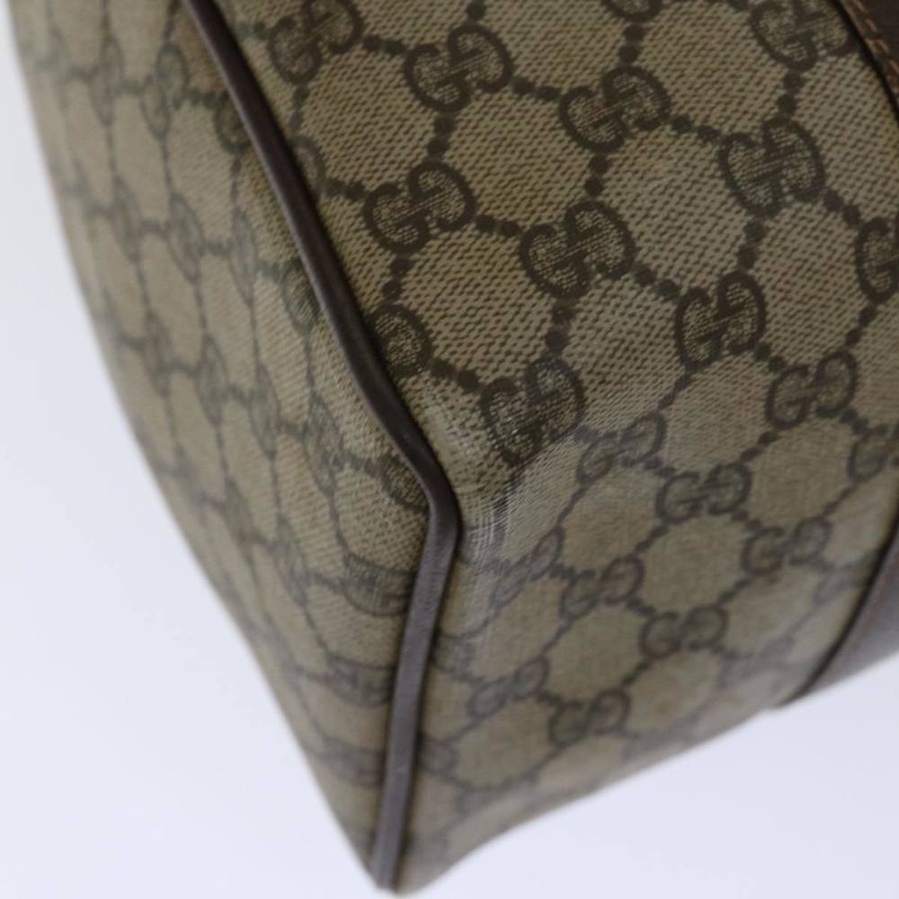 GUCCI GG Supreme Web Sherry Line Hand Bag PVC Beige Red 40 02 007 Auth 67806 - Picture 15 of 16
